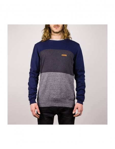 Pulover Hydroponic Vernon Navy/Grey