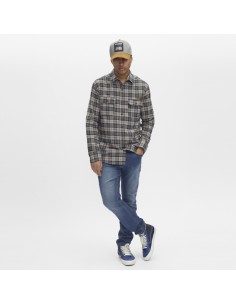 Camasa Hydroponic FOX SHIRT - Cream-Navy Check