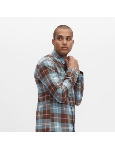 Camasa Hydroponic MIST SH - SHIRT - Turquoise-Brown Check 2