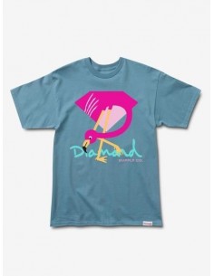 TRICOU DIAMOND POWDER BLUE / FLAMINGO SIGN TEE