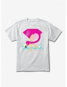 TRICOU DIAMOND WHITE / FLAMINGO SIGN TEE