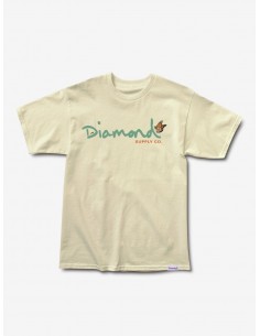 TRICOU DIAMOND PARADISE OG SCRIPT TEE SAND