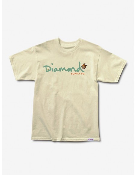 TRICOU DIAMOND PARADISE OG SCRIPT TEE SAND