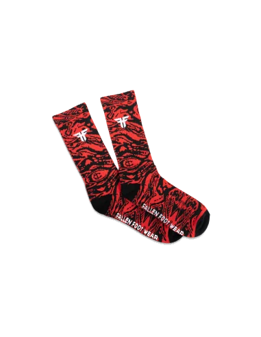 Sosete Fallen Trademark  Red / Black
