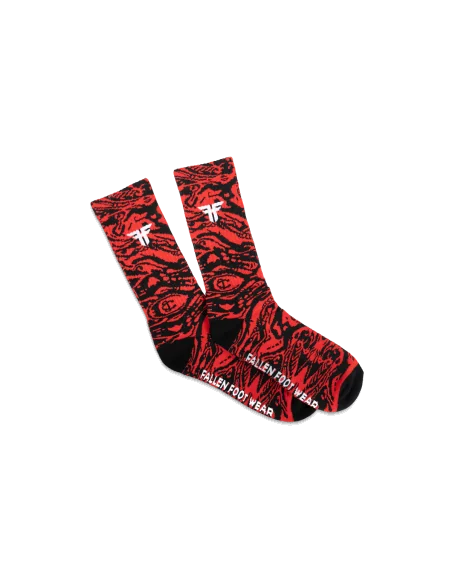 Sosete Fallen Trademark  Red / Black