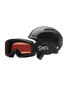 Casca&goggle snowboard/ski junior glide/rascal black