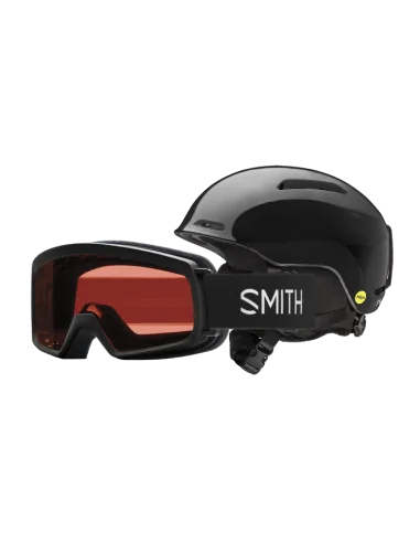 Casca&goggle snowboard/ski junior glide/rascal black