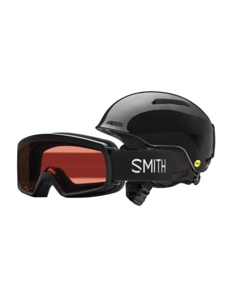 Casca&goggle snowboard/ski junior glide/rascal black