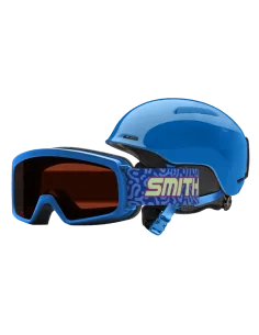 Pachet Casca si Ochelari snowboard/ski Glide Jr/Rascal Cobalt