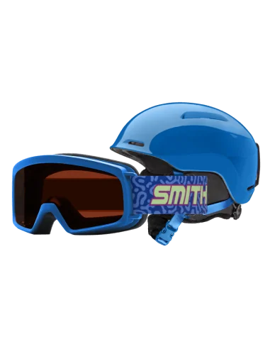 Pachet Casca si Ochelari snowboard/ski Glide Jr/Rascal Cobalt