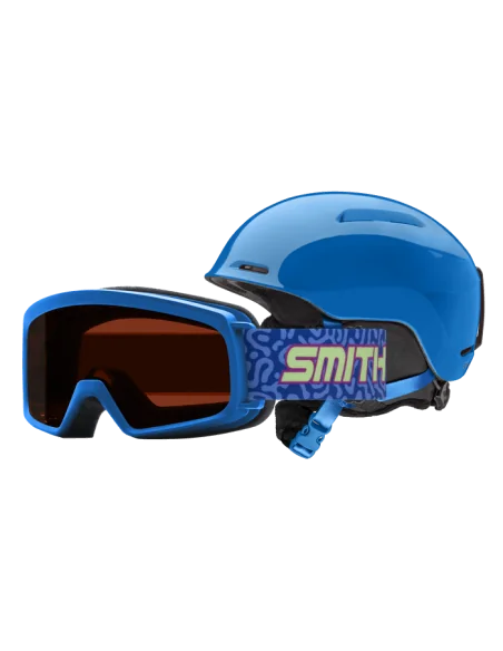 Pachet Casca si Ochelari snowboard/ski Glide Jr/Rascal Cobalt
