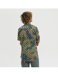 Camasa Hydroponic check tye/dye/black 2