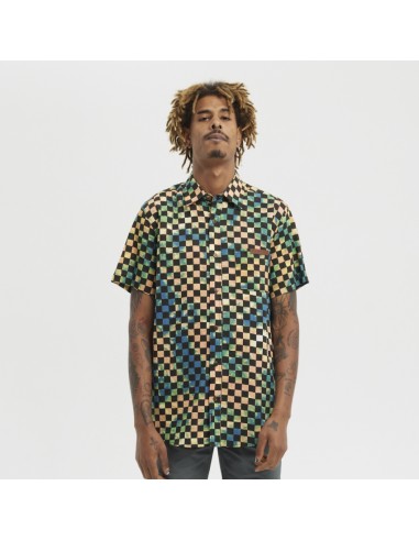 Camasa Hydroponic check tye/dye/black