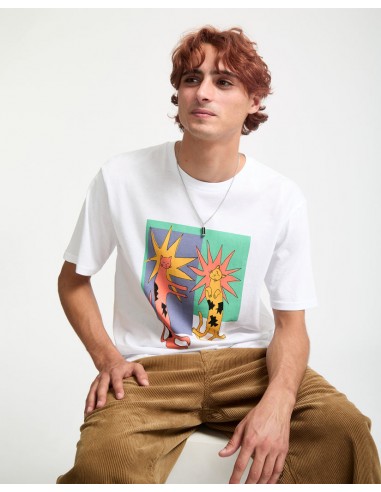 Tricou volcom longo cats white