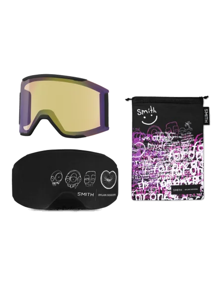 Ochelari snowboard/ski Smith optics Squad mag Dylan Siggars ChromaPop Everyday Green Mirror