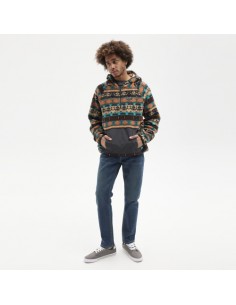 Jacheta/Fleece hydroponic DALTON Brown Turquoise 2