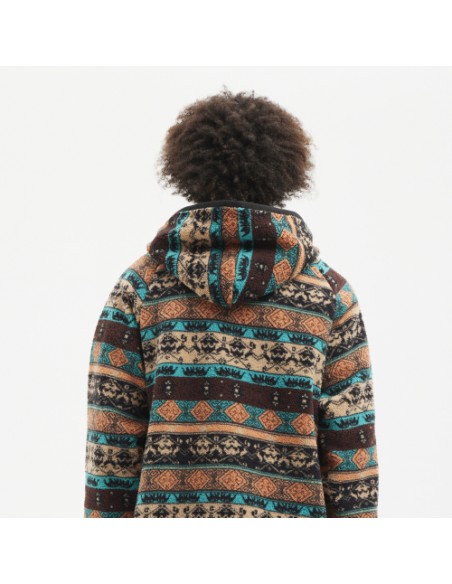 Jacheta/Fleece hydroponic DALTON Brown Turquoise