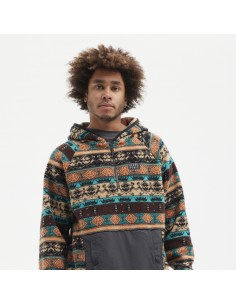 Jacheta/Fleece hydroponic DALTON Brown Turquoise