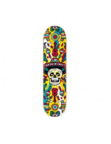 Placa skateboard Hydroponic mexican skull yellow