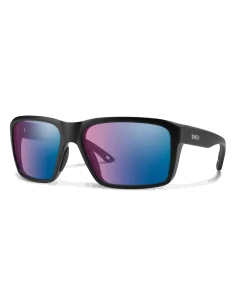 Ochelari soare smith optics backcast matte black | chromaPop glass polarchromic rose blue mirror
