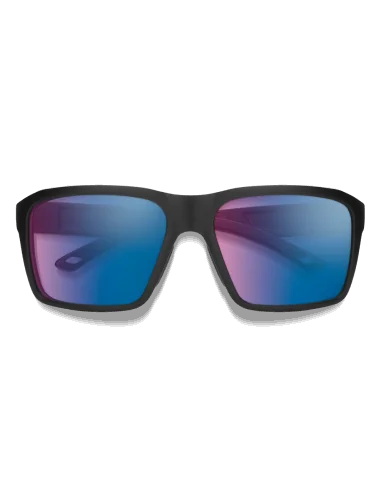 Ochelari soare smith optics backcast matte black | chromaPop glass polarchromic rose blue mirror