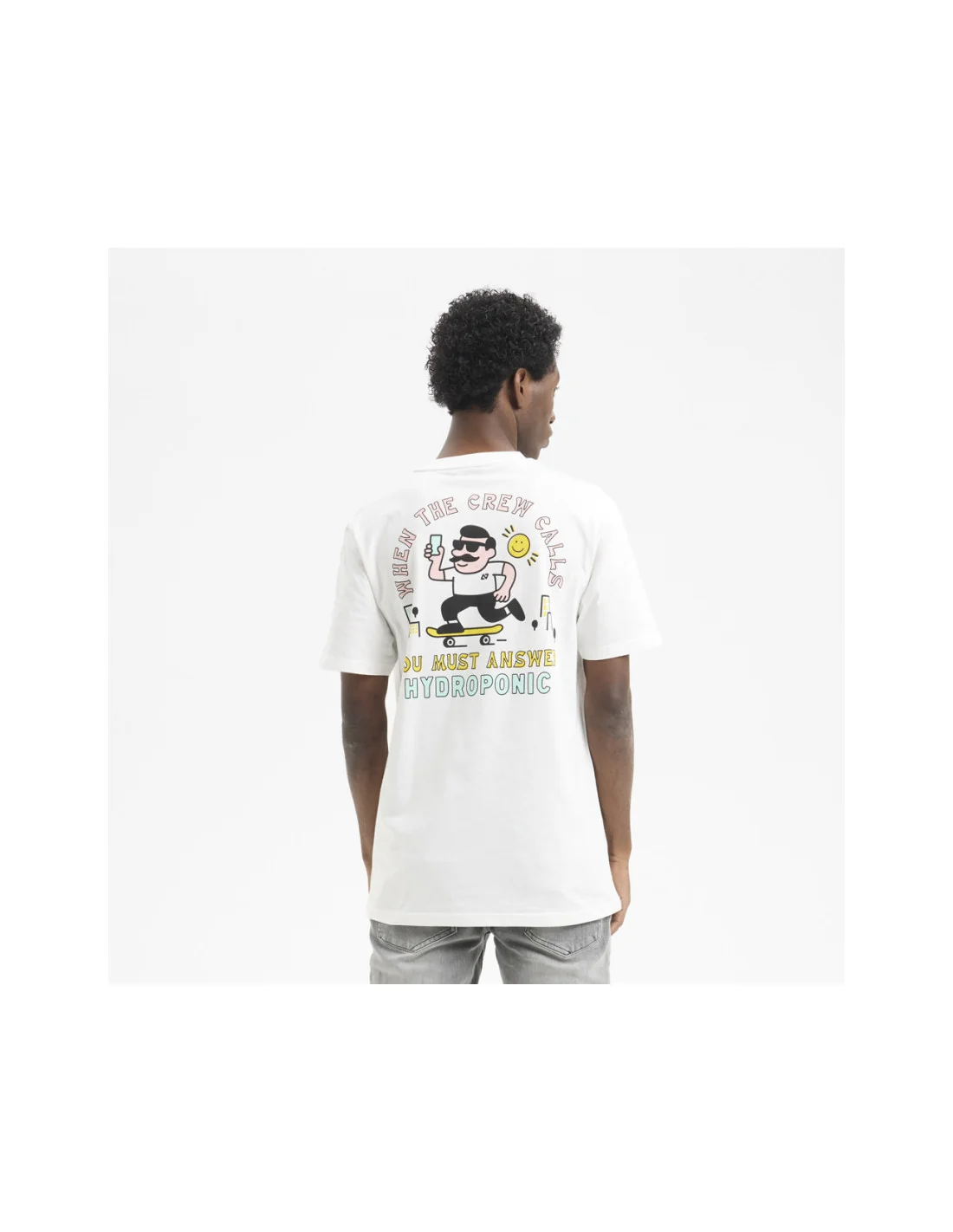 Tricou hydroponic call white - imagine 3