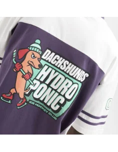 Tricou hydroponic hockey white dark purple 2