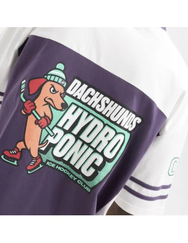 Tricou hydroponic hockey white dark purple