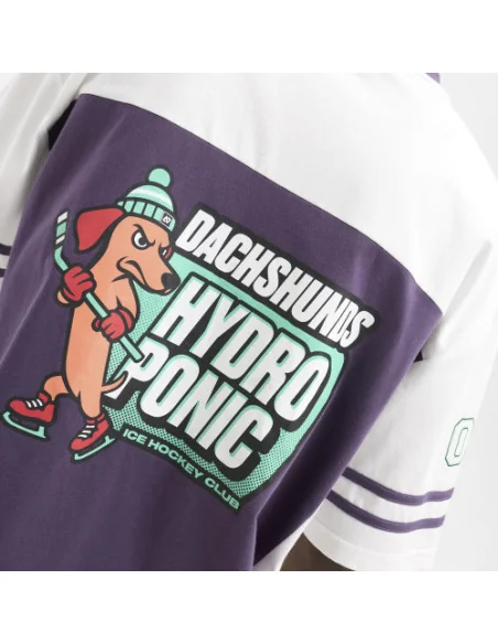 Tricou hydroponic hockey white dark purple