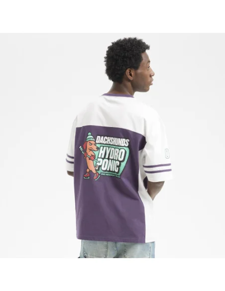 Tricou hydroponic hockey white dark purple
