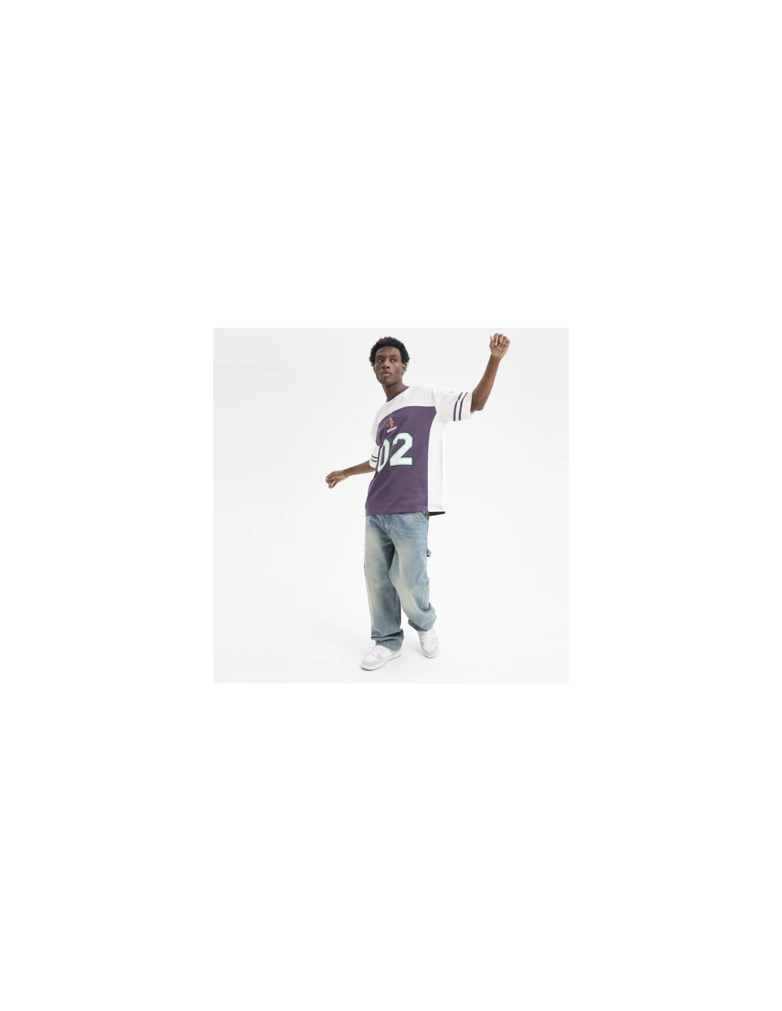 Tricou hydroponic hockey white dark purple