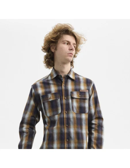 Camasa hydroponic core blue brown check