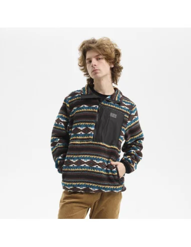 Jacheta/Fleece hydroponic rumble teal navajo