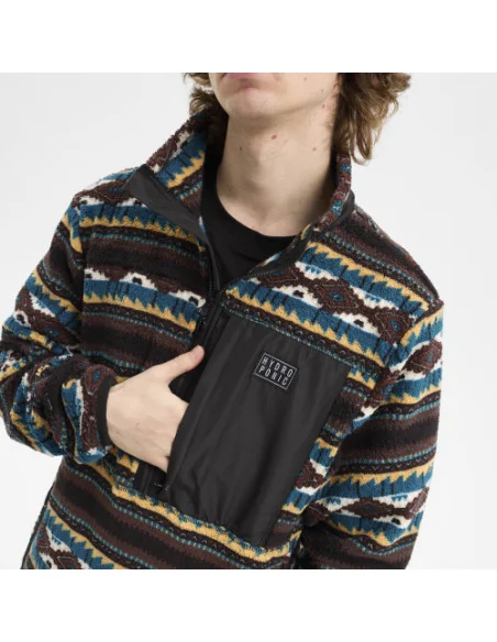 Jacheta/Fleece hydroponic rumble teal navajo