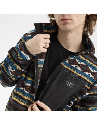 Jacheta/Fleece hydroponic rumble teal navajo