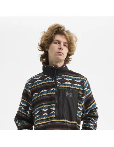 Jacheta/Fleece hydroponic rumble teal navajo