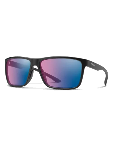 Ochelari soare Smith Optics Riptide matte black CP Glass polarchromic Rose Blue Mirror