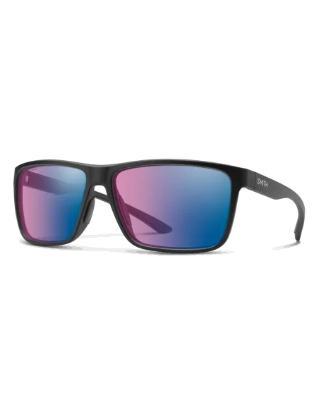 Ochelari soare Smith Optics Riptide matte black CP Glass polarchromic Rose Blue Mirror